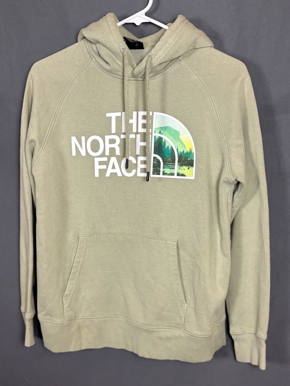 The North Face | Women’s Sage Green Hoodie | Pullover with Drawstrings | Size S